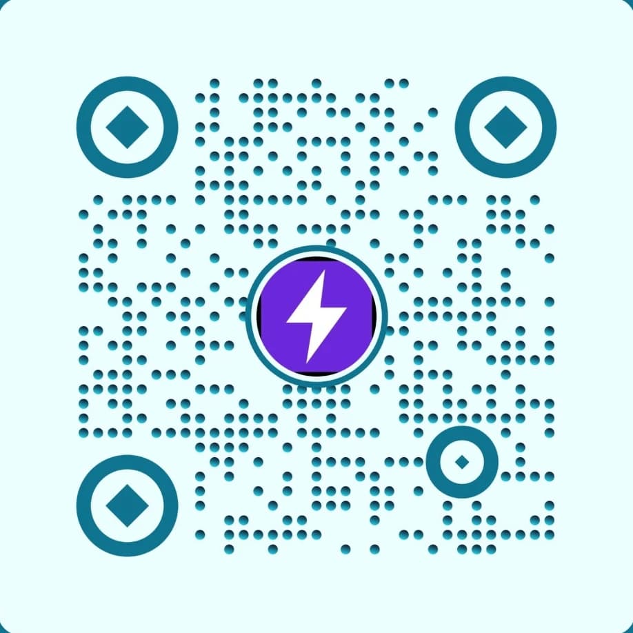 Cyan Lightning - Dynamic QR code